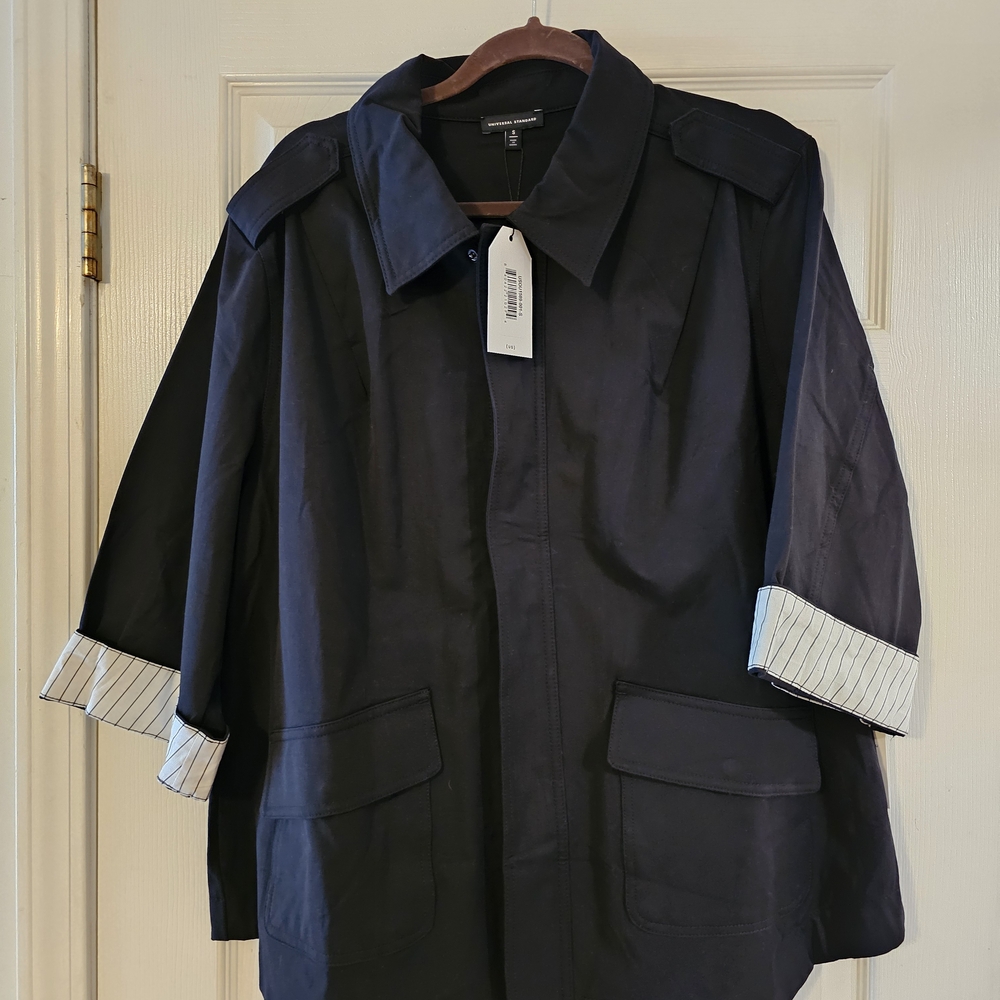 NWT Universal Standard Stretch Twill Manor Jacket, Size S, 14-16